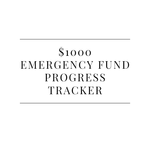 $1000 Emergency Fund Progress Tracker